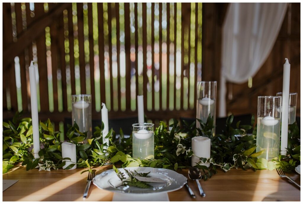 dekoracje ślub w stylu greenery